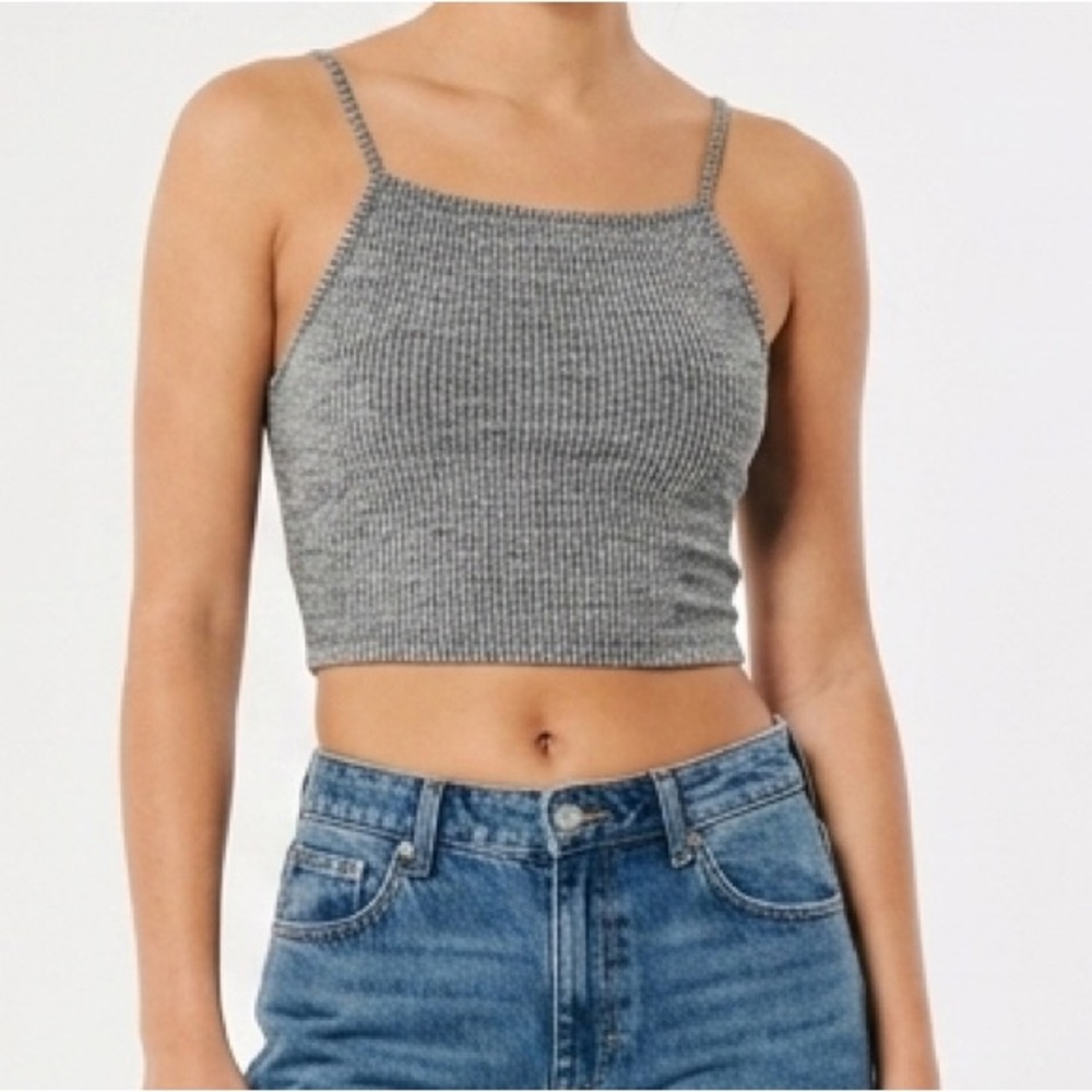 🐚🪼 2/15$ TOPS 🪼🐚
 Garage Ribbed Spaghetti Strap Crop Cami